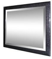 Зеркало в раме Гамма 25, 700х600 (черный металлик)